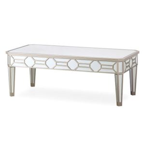 Dominga Mirrored Coffee Table In Silver Finish