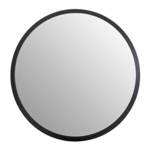 Athens Medium Round Wall Bedroom Mirror In Black Frame