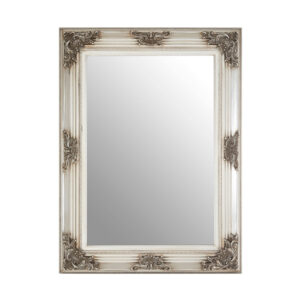 Barstik Rectangular Wall Bedroom Mirror In Antique Silver Frame