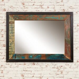 London Urban Chic Wooden Rectangular Large Wall Mirror