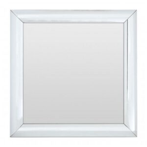 Recon Square Wall Bedroom Mirror In Thick Silver Frame