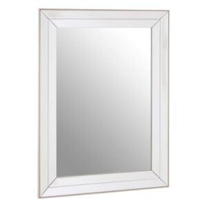 Susann Rectangular Wall Bedroom Mirror In Clear Frame